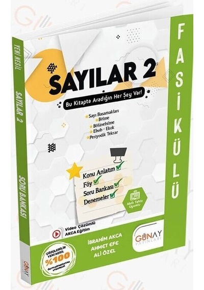 TYT Sayılar 2 Fasikülü  -  Ahmet Efe  -  Günay Yayıncılık