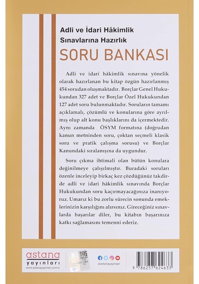 Borçlar Hukuku - Adli Ve İdari Hakimlik Sınavı Soru Bankası