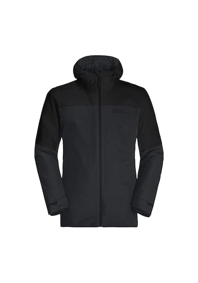 Jack Wolfskin Glaabach 3ın1 Outdoor Erkek Mont - Siyah Siyah