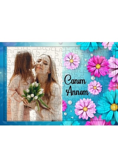 Anneler Günü Hediyesi Yapboz - Fotoğraflı Canım Annem Puzzle