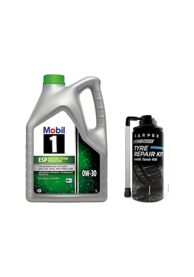 Mobil 1 Esp 0W-30 Motor Yağı 5 L + Carpex Oto Lastik Tamir Kiti