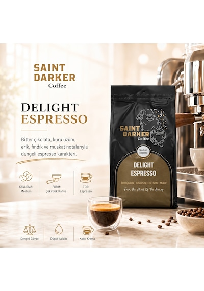Saint Darker Delight Blend Espresso Çekirdek Kahve 250 G