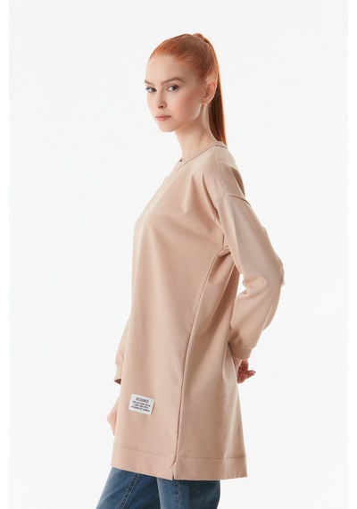 Fullamoda Fullamodest Basic Bisiklet Yaka Tunik 24ygb467204662-bej 24YGB467204662-Bej