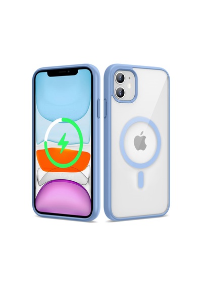 Zore İphone 11 Uyumlu Magsafe Wireless Şarj Özellikli Silikon Ogaa Ege Kılıf-mavi Açık
