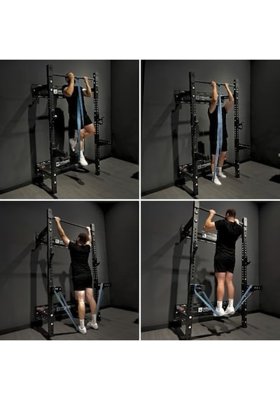 Barfiks Lastiği Orta Sert Mavi Direnç Bandı Pull Up Assistance Band Barfiks Çekme Destek Lastiği, Crossfit & Fitness Egzersiz Bandı