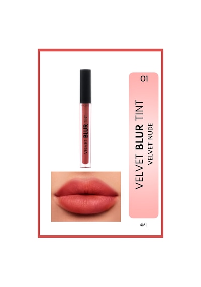 Note Cosmetics Velvet Blur Tint Kadife Bitişli Nemlendirici Mat Ruj - 01 Velvet Nude - Nude