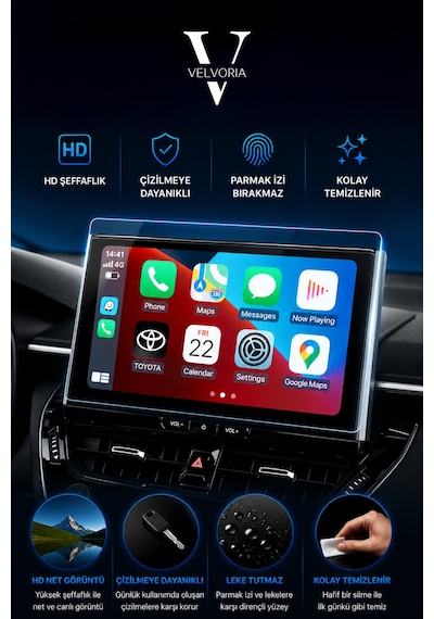 Toyota Corolla Cross 10.5 Inç Navigasyon Uyumlu Nano Anti-broken Ekran Koruyucu 2022 2023