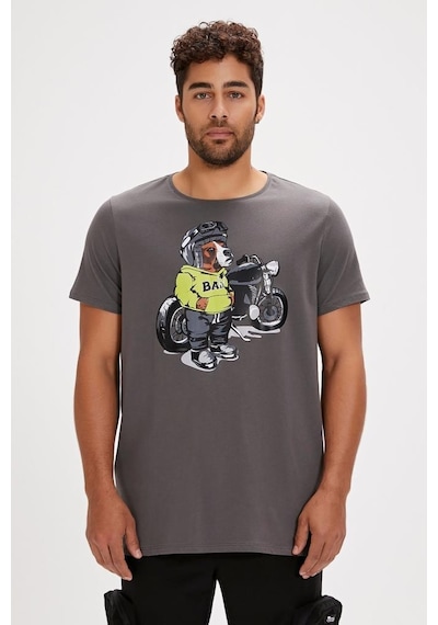 Bad Bear Fave T-Shırt Asphalt Erkek Tişört K.Gri S-Xxl 001
