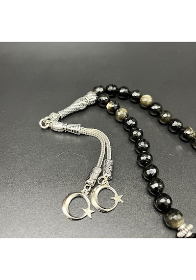 Yıldız Doğal Taş Golden Obsidyen 8mm 33lük Doğal Taş Tesbih