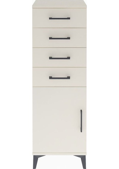 Arges Dolap Tek Raflı 4 Çekmeceli Tek Kapaklı 44x30x134 Aytaş... Aytaşı