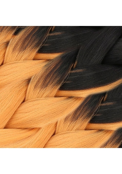 Afrika Örgülük Sentetik Ombreli 100 Gr. / Siyah / Hardal Sarı - Zmff-462946 Çok Renkli