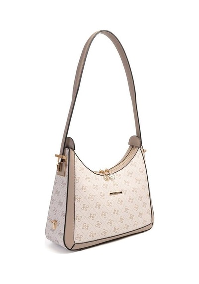 Silver Polo Sp1187 Kadın Omuz Çantası Monogram Bej-kum