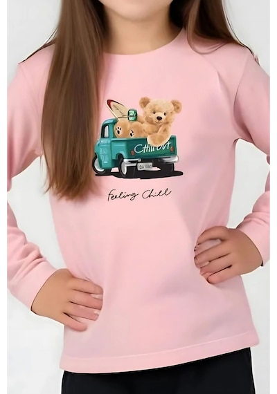Panios Kids 3'lü Better-focus-chill Baskılı Kız Çocuk Eşofman Takımı Çok Renkli