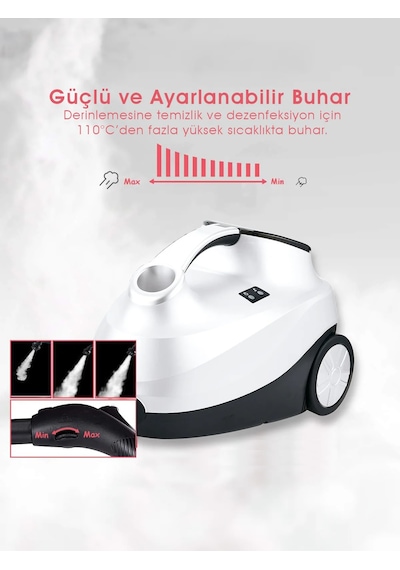 Pirantech CB-107C Çok Fonksiyonlu Buharlı Temizlik Makinesi