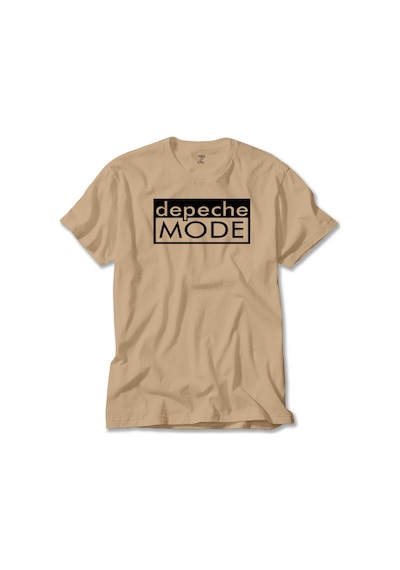 Depeche Mode Text Sarı Tişört