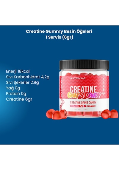 Creatine Jelibon Amino Asit 90 Gummy 30 Servis Karışık