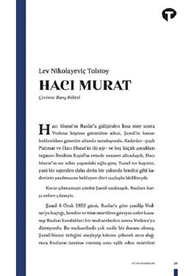 Hacı Murat - Turkuvaz Kitap - Lev Nikolayeviç Tolstoy