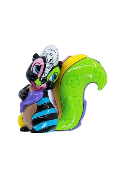 Disney Britto Bambi Çiçek Çekingen Poz Minyatür Heykelcik, 7,5 Cm, Çok Renkli