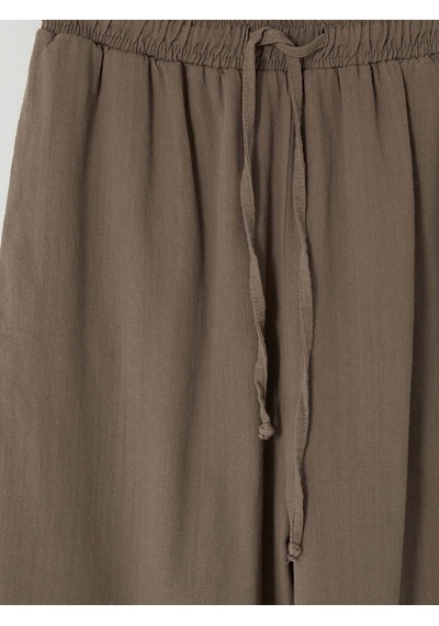 Lcw Modest Haki Beli Lastikli Kadın Geniş Paça Pantolon