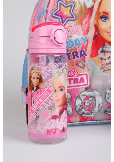 X Dekomus Lisanslı Barbie "extra Glam Collection" Tek Bölmeli Küçük Boy 35 Cm Anaokul Çantası, Beslenme Kabı Ve Tritan Matara Seti Altın