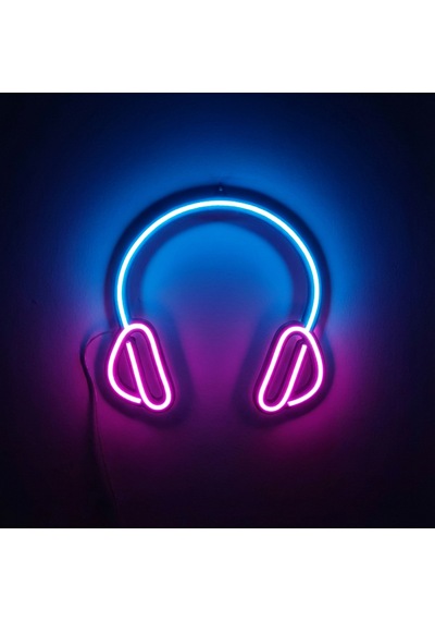 Kulaklık & Müzik Neon Led 3d Baskı Çok Renkli