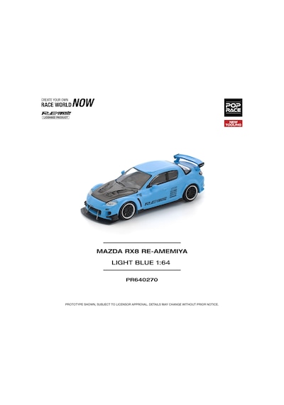Pop Race Mazda Rx8 Re-amemiya Light Blue 1:64 Diecast Model Araba Pr640270 Mavi