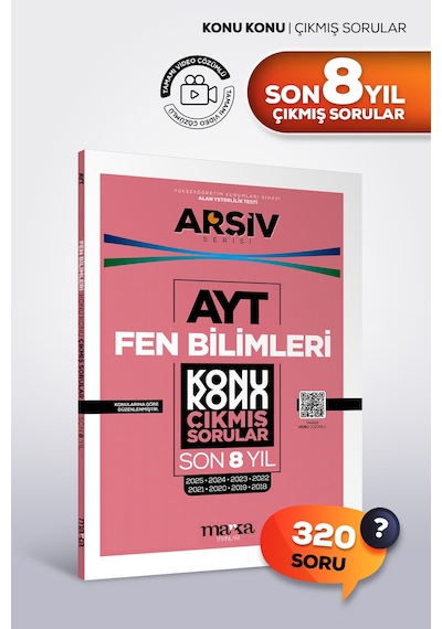 Ayt Fen Bilimleri Son 8 Yıl Fizik Kimya Biyoloji Konu Konu Çıkmış Sorular Çözümlü Marka Yayınları