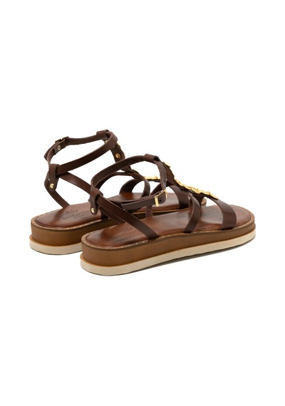 148 Brown Sandalet Kadın 262185 Myconian 2025 Greek Sandal Kahverengi