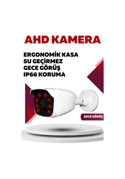 İrtech-6 Kameralı Güvenlik Kamera Seti Gece Görüşlü-su Geçirmez-tak Çalıştır G01