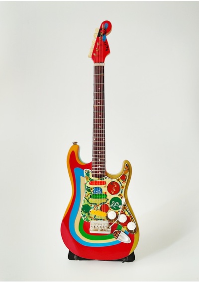 El Yapımı 1/4 Ölçek Minyatür Elektro Gitar Stratocaster Rocky