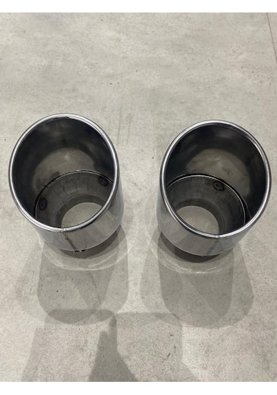 Tek Çıkışlı 110mm Egzoz Ucu Eğik Ağız Silindirik