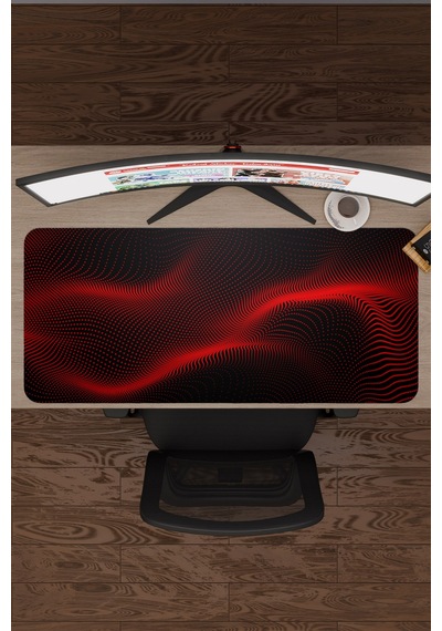 Noktalar Kaymaz Dikişli Kauçuk Oyuncu Mousepad V1 - 90x40 Xxl Gaming Mouse Pad Fare Altlığı