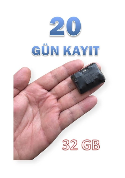 32 Gb Usb Ses Kayıt Dinleme Cihazı Tek Şarjla 20 Gün Kayıt Kulaklıkla Dinleme Uzun Süreli Kayıt