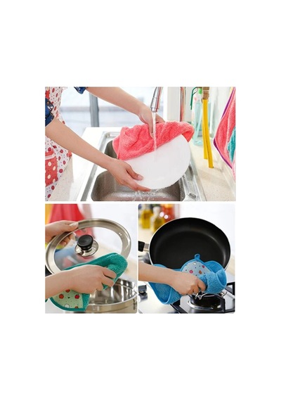 Mucit Home Süper Emici Mutfak Havlusu Kurutma Havlusu Asma Model Pembe