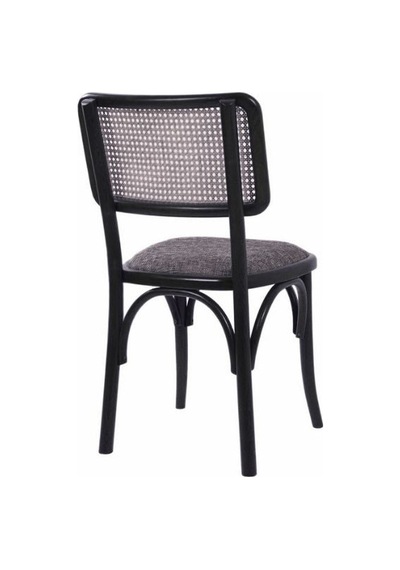 Sofa Hazeranlı Ahşap İskandinav Sandalye Siyah - Gri
