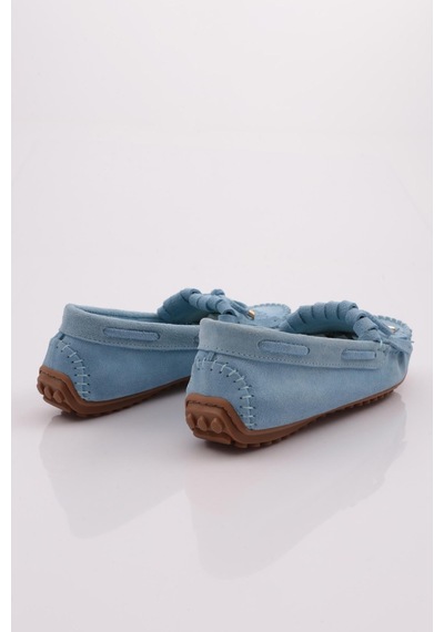 Dgn K118 Kadin Püskül Detayli Loafer Ayakkabi K118-1774-R6111 Bebe Mavi