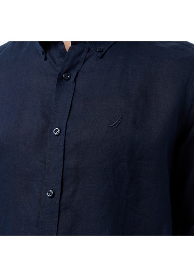 Nautica Erkek Lacivert Regular Fit Keten Gömlekdüzw65101t