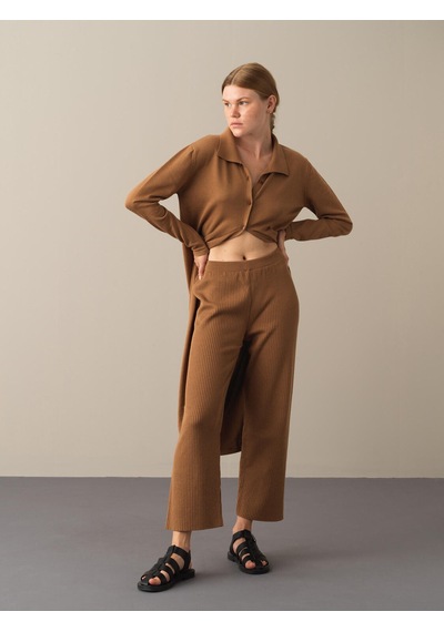 Xint Camel Regular Fit Pamuklu Triko Pantolon 850861