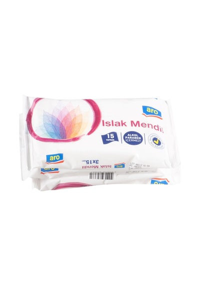 Aro Cep Islak Mendil 3 15'li Klasik, Alkol Ve Paraben İçermez 4'li Avantaj Paketi - 4 Adet Tarı