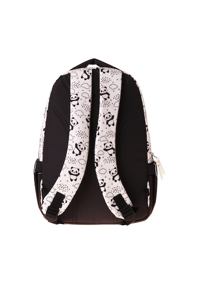 Calacilo Sweet Kız Çocuk Panda Baskılı Siyah İlkokul Okul Sırt Çantası - Beş Bölmeli - C4059
