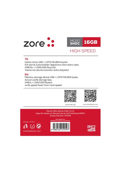 Lexroo Micro Sd Hafıza Kartı 16gb