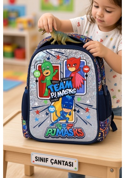 Pj Masks Team Anaokulu Okul Çantası Çocuk Sırt Çantası Günlük Okul Kullanımı 32 X 25 X 10 Cm Çok Renkli