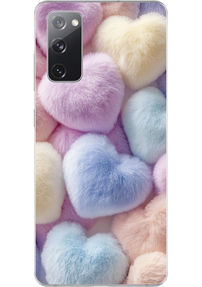 Samsung Galaxy S20 Fe Uyumlu Şeffaf Kılıf Peluş Tasarımlı