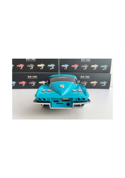 Chevrolet Nostaljik Araba Bluetooth Speaker Şarjlı Led Işıklı Kablosuz Hoparlör Fm Sd Kart Usb