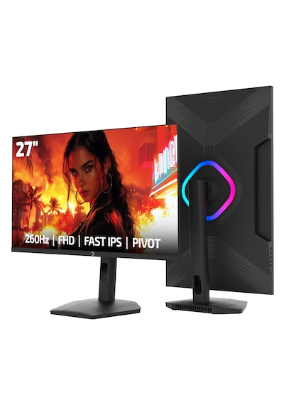 Gamepower Lunis L60 27'' 260hz 0.5ms Fast Ips Fhd Rgb Pivot Gaming Monitör  Ölü Piksel Garantili