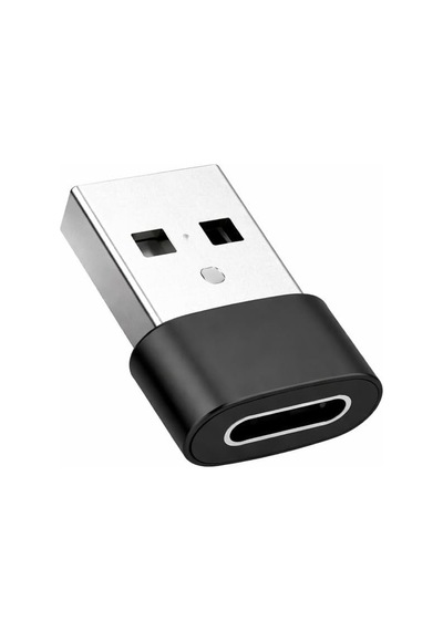 Usb To Type-c Dönüştürücü/çevirici, 3a Hızlı Şarj Ve Veri Aktarımı, Otg, Mini Boy Siyah, İphone Ve Dizüst
