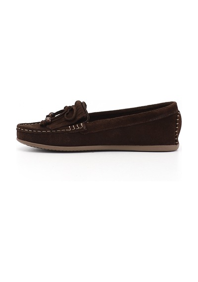 Gönderi(R) Gönderi R Kadın Kahve Süet Fiyonklu Hakiki Deri Comfort Loafer Dyza86037180 Kahverengi