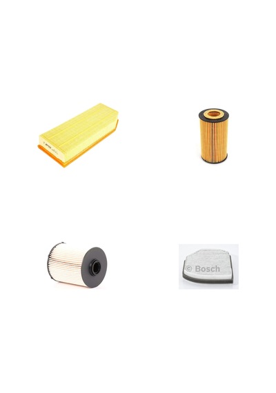 Bosch Filtre Bakım Seti Mercedes E220 Cdı W210 2000-2002 Dizel Hava + Yağ F + Yakıt F. + Polen Bosch