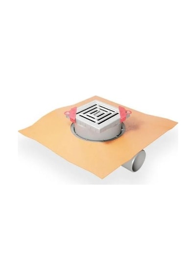 Hüppe Master 10x10 Yalıtımlı Noktasal Su Gideri Mat Yandan - 47h0026000000003 Gümüş