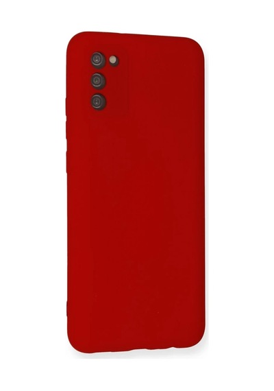 Galaxy A03s Kılıf Nano İçi Kadife Silikon - Kırmızı